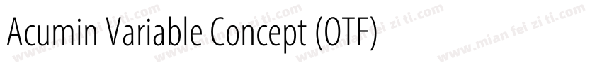 Acumin Variable Concept (OTF) Extra字体转换
